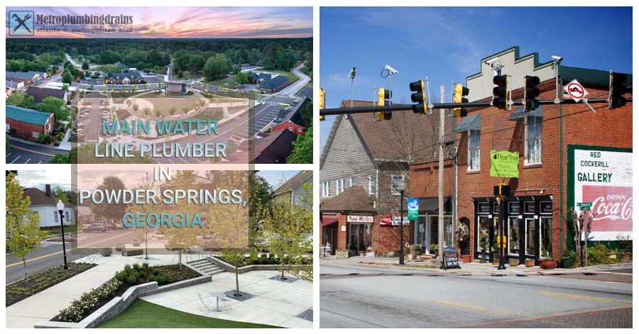 Powder Springs main water line line plumber. Emergency Plumbing Services